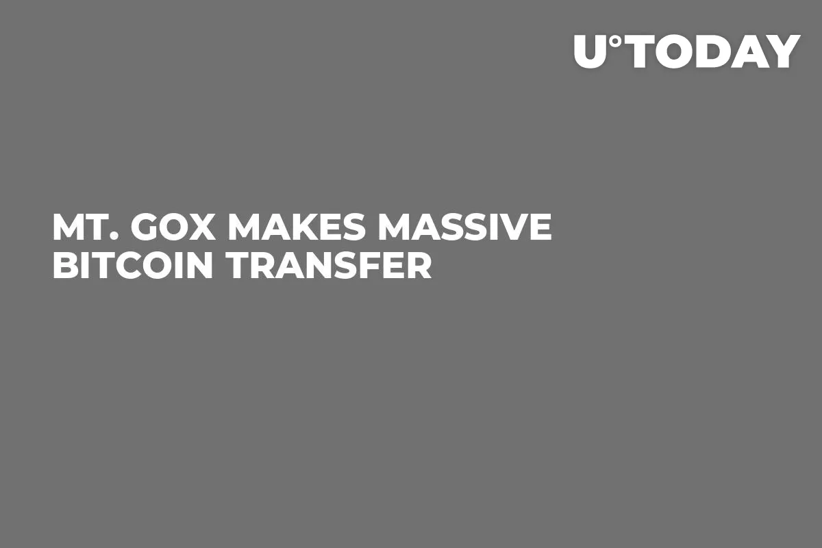 Mt. Gox Makes Massive Bitcoin Transfer
