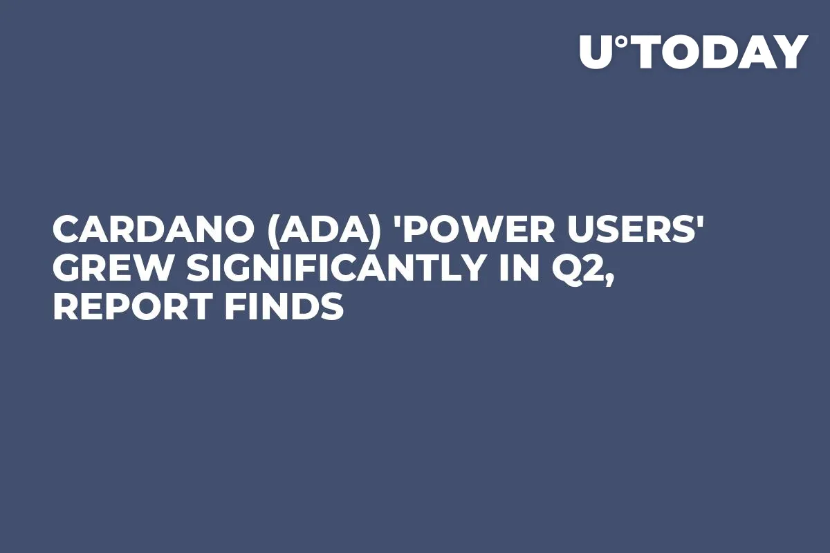 Cardano (ADA) 'Power Users' Grew Significantly in Q2, Report Finds