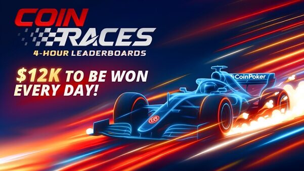 CoinPoker CoinRaces: ¡$12,000 diarios en juego para los amantes del póquer!