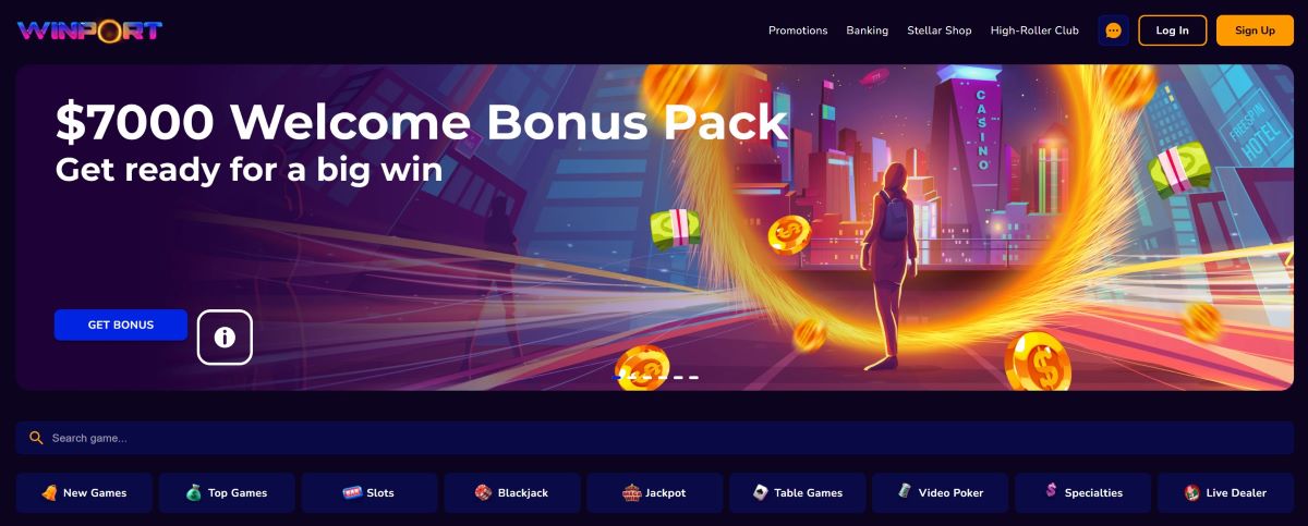Winport homepage