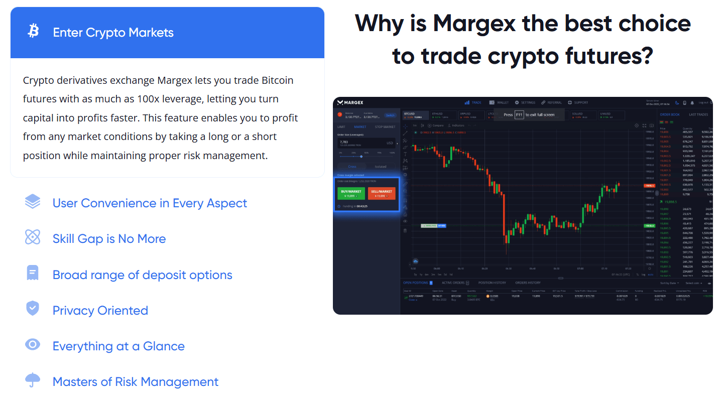 best-no-kyc-crypto-exchanges Margex 100x leverage