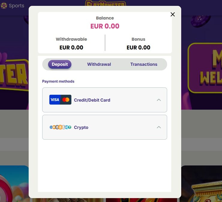 screenshots slot monster deposit methods