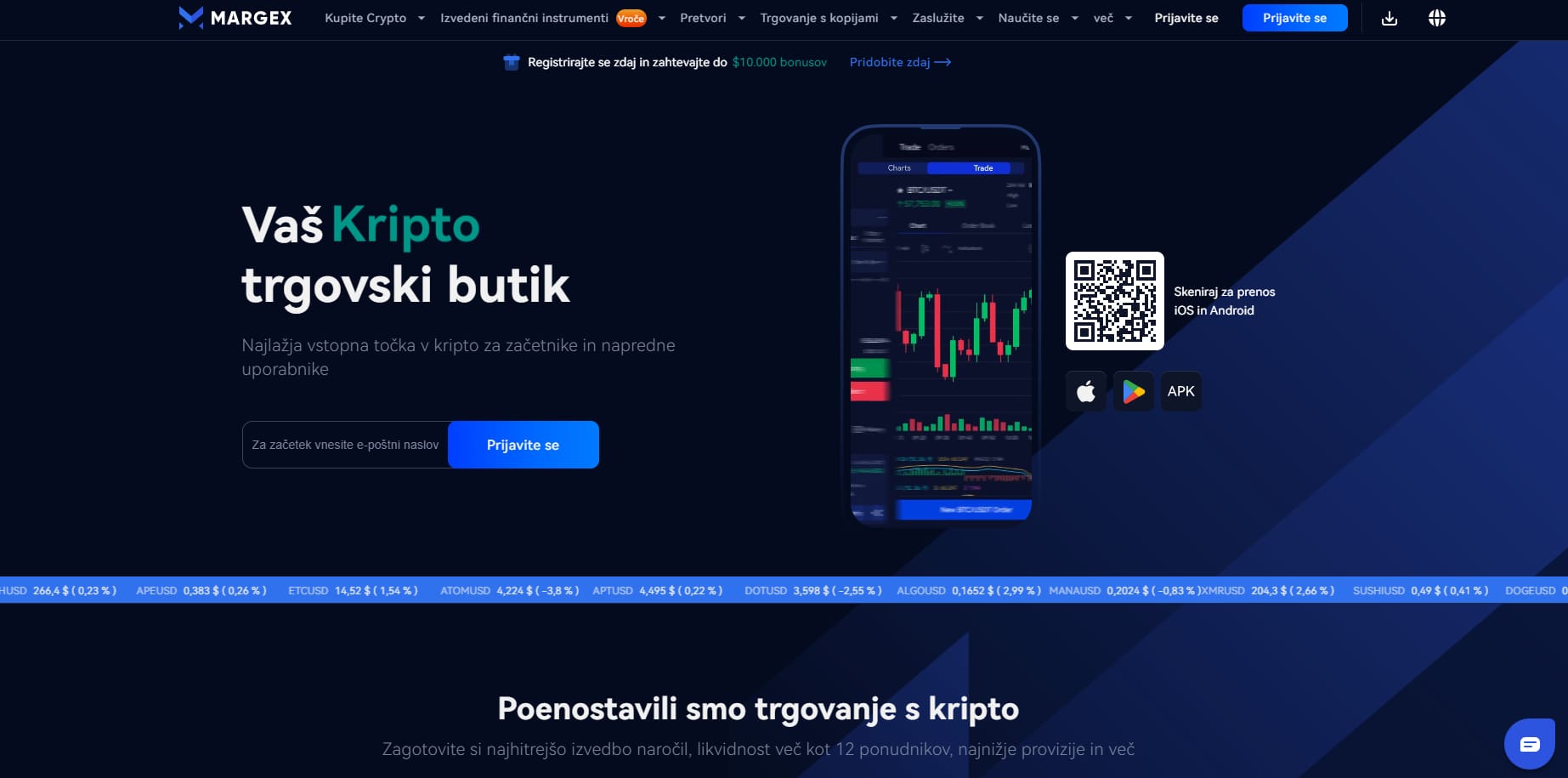 margex bitcoin denarnica