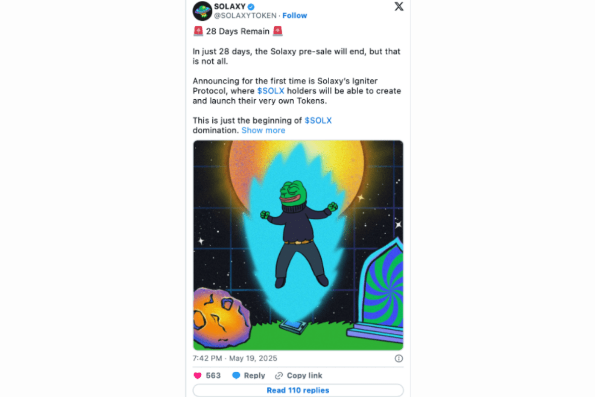 solaxy token tweet