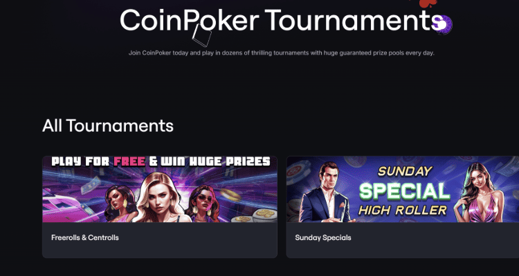 CoinPoker - geriausi pokerio turnyrai internete