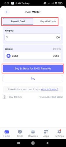 Purchase $BEST through Best Wallet.