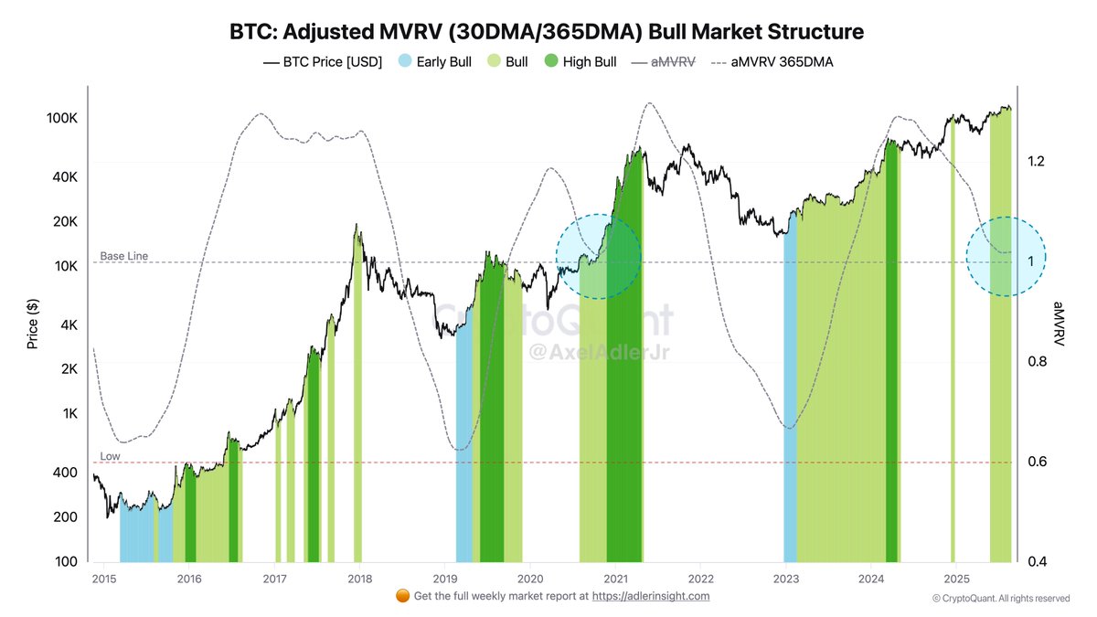 Bitcoin Adjusted MVRV Bull Market Structure | Source: Axel Adler